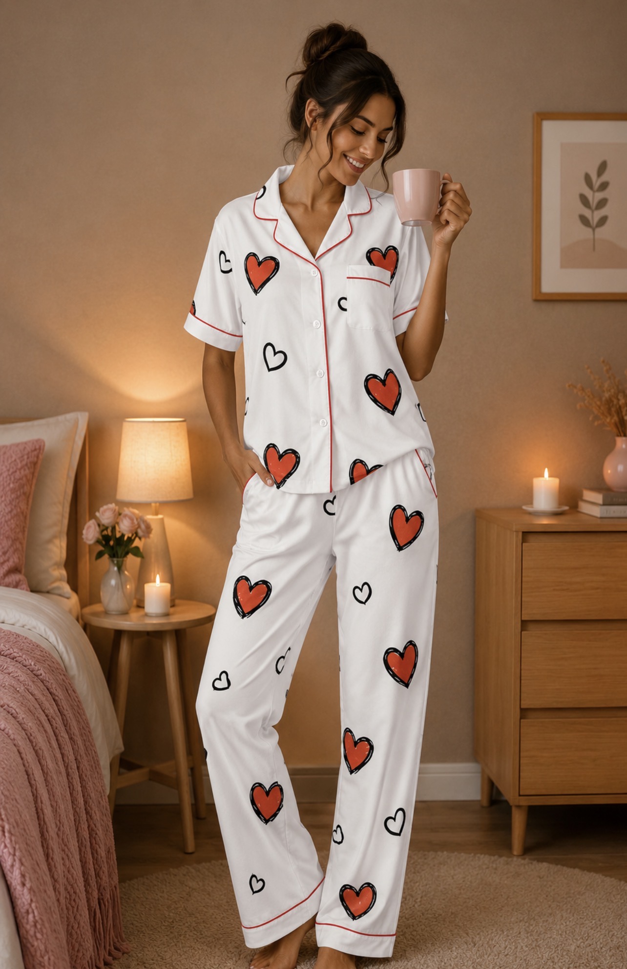 239 Corazón rojo y negro