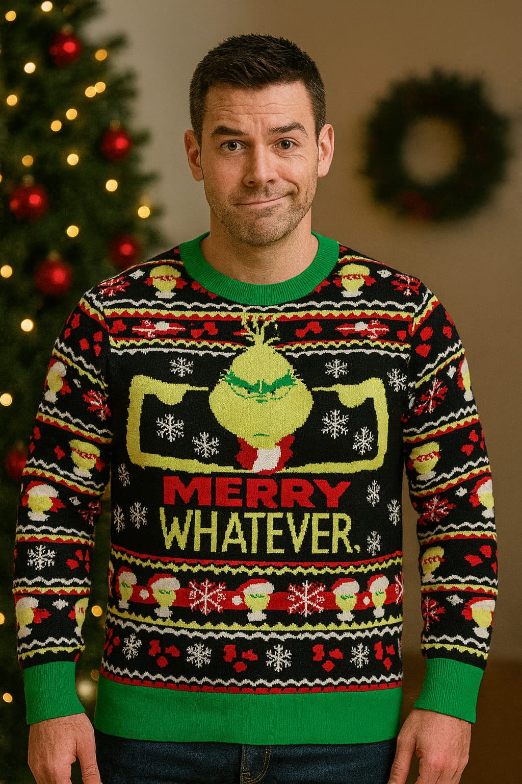 413 Grinch cuello verde caballero