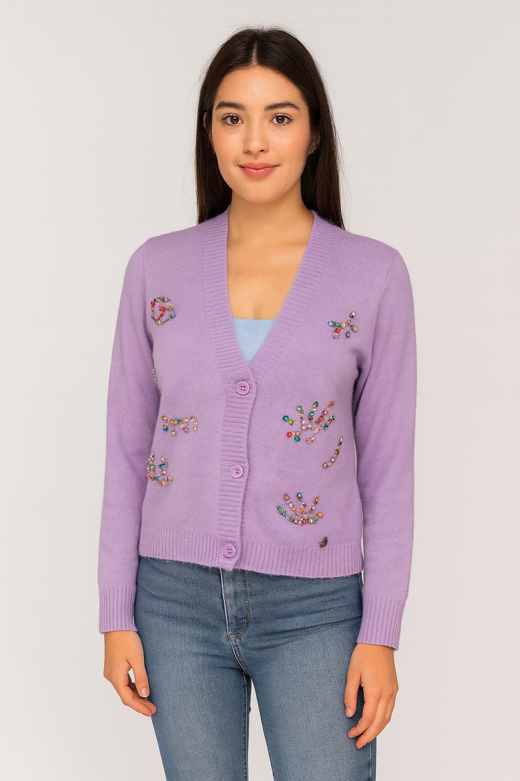 970 Suéter morado ojos